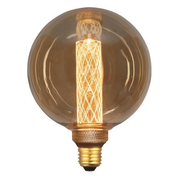 ΛΑΜΠΑ LED ΓΛΟΜΠΟΣ G125 3,5W 120lm Ε27 2000K 220-240V GOLD GLASS DIMMABLE (147-81823)