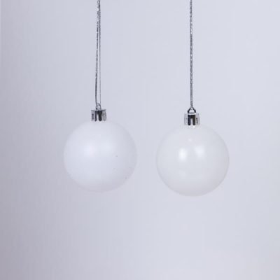 ΜΠΑΛΑ ΠΛΑΣΤΙΚΗ, ΛΕΥΚΗ, ΓΥΑΛΙΣΤΕΡΗ ΚΑΙ ΜΑΤ, ΣΕΤ 6ΤΜΧ, 6cm (TOP 120) (600-46556)