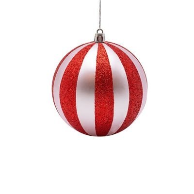 ΠΛΑΣΤΙΚΗ ΜΠΑΛΑ, ΡΟΖ ΜΕ ΚΟΚΚΙΝΟ GLITTER, ΣΕΤ 6ΤΜΧ, 10cm (600-47957)