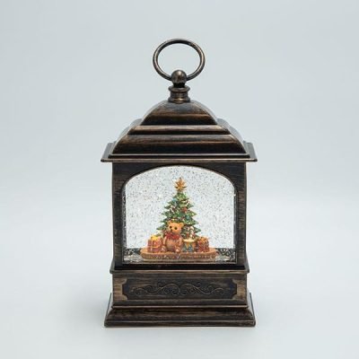 ΦΑΝΑΡΙ ΜΕ ΑΡΚΟΥΔΑΚΙ, ΜΕ ΝΕΡΟ ΣΤΟ ΕΣΩΤΕΡΙΚΟ, ΦΩΤΙΖΟΜΕΝΟ, ΜΠΑΤΑΡΙΑΣ, TIMER, 13.5×7.5×22.5cm (600-48147)