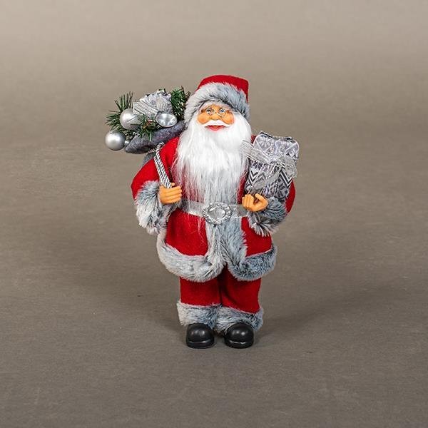 ΑΓΙΟΣ ΒΑΣΙΛΗΣ ΚΟΚΚΙΝΟΣ, ΜΕ ΓΚΡΙ ΓΟΥΝΑΚΙ, 30cm (600-45027)