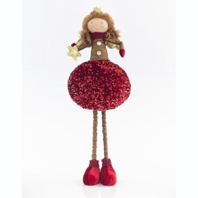 ΠΡΙΓΚΙΠΙΣΣΑ ΜΕ ΚΟΚΚΙΝΗ ΠΟΝ ΠΟΝ ΦΟΥΣΤΑ, 66cm (600-43180)