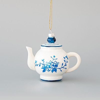 ΓΥΑΛΙΝΟ ΣΤΟΛΙΔΙ, ΤΣΑΓΙΕΡΑ, ΛΕΥΚΗ ΜΕ ΜΠΛΕ ΛΟΥΛΟΥΔΙΑ, ΣΕΤ 4ΤΜΧ, 11×7,5x10cm (600-45127)