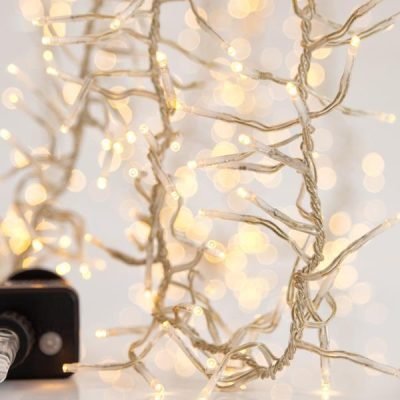 CLUSTER PRO 5.5m, 588 LED 3mm, 31V & 7.2W ADAPTOR, 8 ΠΡΟΓΡΑΜΜΑΤΑ & ΜΝΗΜΗ, ΔΙΑΦΑΝΟ PVC ΚΑΛΩΔΙΟ, ΘΕΡΜΟ ΛΕΥΚΟ LED, ΠΡΟΕΚΤΑΣΗ ΠΑΡΟΧΗΣ 3m, IP44 (600-01711)