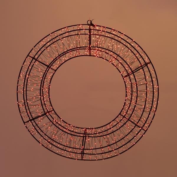 ΣΤΕΦΑΝΙ 38cm, 720 LED, 12V ΜΕΤΑΣΧΗΜΑΤΙΣΤΗ, TIMER, ΜΑΥΡΟΣ ΜΕΤΑΛΛΙΚΟΣ ΣΚΕΛΕΤΟΣ, ΜΑΥΡΟ ΧΑΛΚΙΝΟ ΚΑΛΩΔΙΟ, ΚΟΚΚΙΝΟ LED, ΠΡΟΕΚΤΑΣΗ ΠΑΡΟΧΗΣ 5m, IP44 (600-22538)