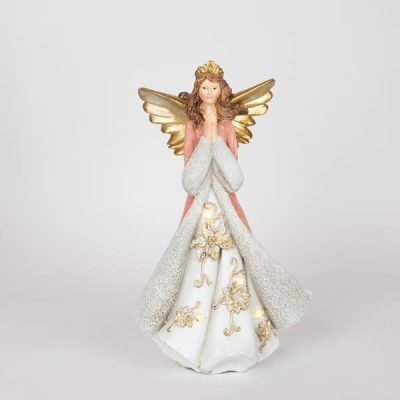 ΑΓΓΕΛΟΣ ΜΕ ΡΟΖ ΡΟΥΧΑ, 29.5cm (600-46494)