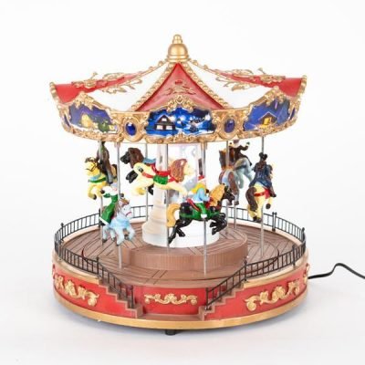 ΚΑΡΟΥΖΕΛ ΜΕ ΑΛΟΓΑΚΙΑ, ΜΟΥΣΙΚΗ ΚΑΙ ΚΙΝΗΣΗ, ΜΕ ΜΕΤΑΣΧΗΜΑΤΙΣΤΗ, 25,3Χ25,1Χ26,3cm (600-46365)