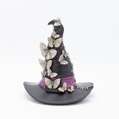 ΚΑΠΕΛΟ ΜΑΓΙΣΣΑΣ ΠΟΛΥΡΕΖΙΝ, ΜΑΥΡΟ, ΜΕ ΠΕΤΑΛΟΥΔΕΣ, HALLOWEEN, 20.3×19.3×22.5cm (600-46755)