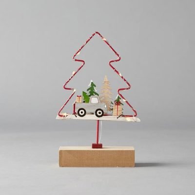 ΦΩΤΙΖΟΜΕΝΟ ΜΕΤΑΛΛΙΚΟ ΣΕ ΣΧΗΜΑ ΔΕΝΤΡΟΥ, ΜΠΑΤΑΡΙΑΣ, 12.5*4.5*19cm, IP20 (600-41658)