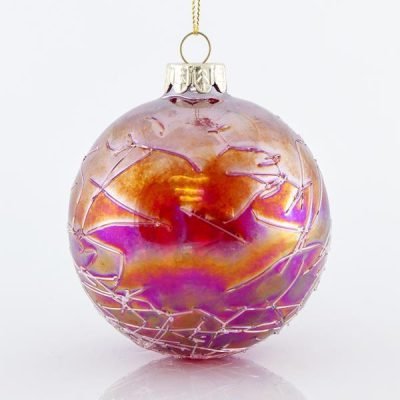 ΜΠΑΛΑ ΓΥΑΛΙΝΗ, ΔΙΑΦΑΝΗ ΙΡΙΔΙΖΟΥΣΑ ΚΟΚΚΙΝΗ, ΣΕΤ 4ΤΜΧ, 8cm (600-42317)