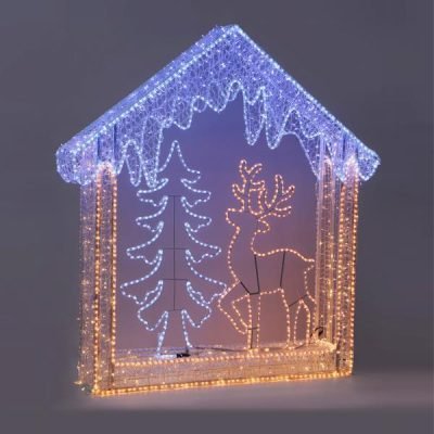 ΕΠΑΓΓΕΛΜΑΤΙΚΟ ΣΧΕΔΙΟ ΧΡΙΣΤΟΥΓΕΝΝΙΑΤΙΚΗ ΠΑΡΑΣΤΑΣΗ 3D, 960 LED, 180x162x52cm, IP44 (600-23078)