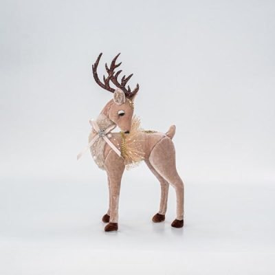 ΒΕΛΟΥΔΙΝΟ ΕΛΑΦΙ, ΣΟΜΟΝ, ΜΕ ΧΡΥΣΟ ΓΚΛΙΤΕΡ, 19x39cm (600-45550)