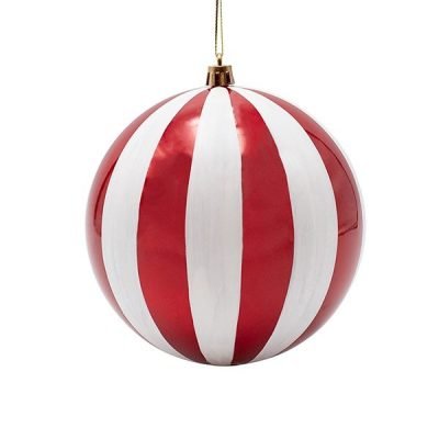 ΠΛΑΣΤΙΚΗ ΜΠΑΛΑ, ΚΟΚΚΙΝΗ ΠΕΡΛΑ ΜΕ ΛΕΥΚΕΣ ΡΙΓΕΣ, ΣΕΤ 2ΤΜΧ, 20cm (600-47955)