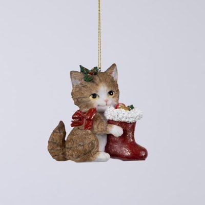 ΣΤΟΛΙΔΙ ΠΟΛΥΡΕΖΙΝ, ΓΑΤΟΥΛΑ ΜΕ ΚΟΚΚΙΝΟ ΦΙΟΓΚΟ, 10,5×5,5×10,5cm (600-46336)