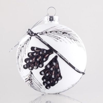 ΜΠΑΛΑ ΓΥΑΛΙΝΗ, ΛΕΥΚΗ, ΜΕ ΑΝΑΓΛΥΦΑ ΣΧΕΔΙΑ, ΣΕΤ 4ΤΜΧ, 8cm (600-42277)