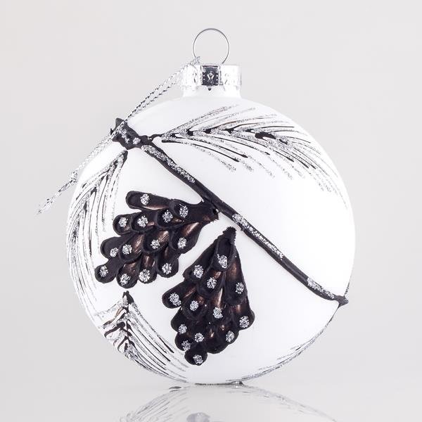 ΜΠΑΛΑ ΓΥΑΛΙΝΗ, ΛΕΥΚΗ, ΜΕ ΑΝΑΓΛΥΦΑ ΣΧΕΔΙΑ, ΣΕΤ 4ΤΜΧ, 8cm (600-42277)