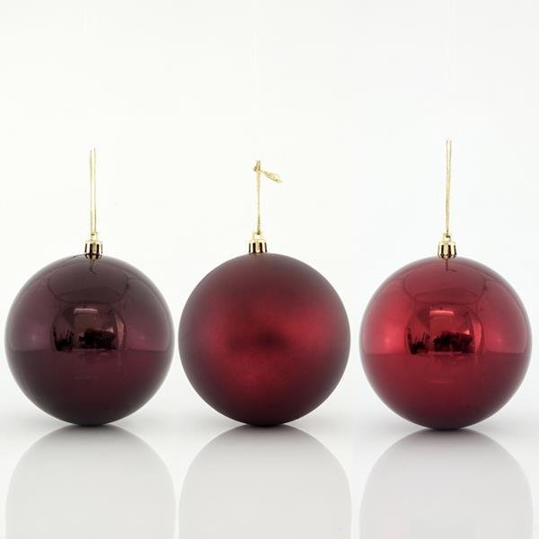 ΜΠΑΛΑ ΠΛΑΣΤΙΚΗ, ΒΑΘΥ ΚΟΚΚΙΝΟ, ΣΕΤ 6ΤΜΧ, 10cm (600-42700)