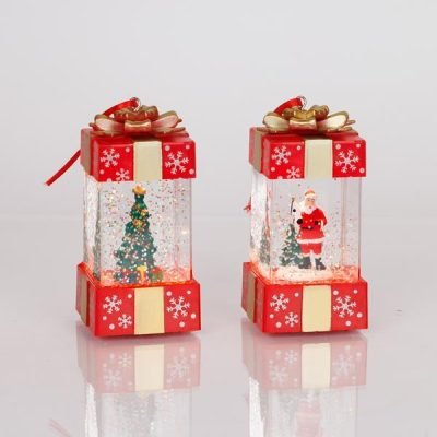 ΦΩΤΙΖΟΜΕΝΟ ΚΟΥΤΙ ΔΩΡΟΥ, ΜΕ ΝΕΡΟ ΣΤΟ ΕΣΩΤΕΡΙΚΟ, ΜΠΑΤΑΡΙΑΣ 3*LR44, ΘΕΡΜΟ ΛΕΥΚΟ LED, 5,3×5,3*12cm, 2 ΣΧΕΔΙΩΝ, IP20, DISPLAY BOX (16pcs) (600-47220)