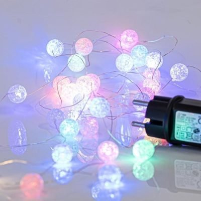 ΣΕΙΡΑ, 100 MINI LED, ΑΚΡΥΛΙΚΕΣ ΜΠΑΛΙΤΣΕΣ Φ2cm, 4.5V ΜΕΤΑΣΧΗΜΑΤΙΣΤΗ, ΑΣΗΜΙ ΧΑΛΚΙΝΟ ΚΑΛΩΔΙΟ, OPAL ΧΡΩΜΑΤΙΣΤΟ LED ΑΝΑ 5cm, ΠΡΟΕΚΤΑΣΗ ΠΑΡΟΧΗΣ 3m, IP44 (600-03925)