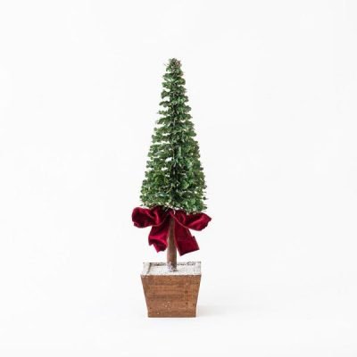 ΠΛΑΣΤΙΚΟ ΔΙΑΚΟΣΜΗΤΙΚΟ ΔΕΝΤΡΑΚΙ, ΠΡΑΣΙΝΟ, ΜΕ ΦΥΛΛΑ, 13x53cm (600-45647)