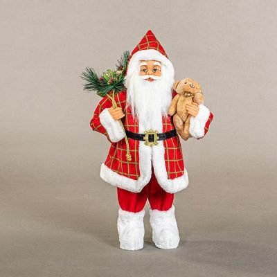 ΑΓΙΟΣ ΒΑΣΙΛΗΣ ΚΟΚΚΙΝΟΣ, ΜΕ ΛΕΥΚΟ ΓΟΥΝΑΚΙ, 60cm (600-44896)