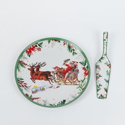 ΠΙΑΤΕΛΑ ΜΕ ΣΠΑΤΟΥΛΑ, ΧΡΙΣΤΟΥΓΕΝΝΙΑΤΙΚΗ ΠΑΡΑΣΤΑΣΗ, 27cm (600-46499)