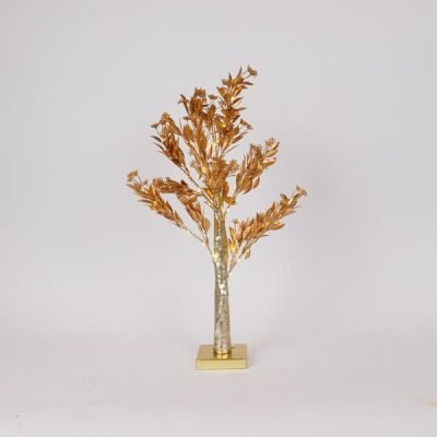 ΧΡΥΣΟ ΔΕΝΤΡΟ ΜΕ ΜΠΟΥΜΠΟΥΚΙΑ 60cm, ΜΠΑΤΑΡΙΑΣ 3xAA, TIMER, 40 ΘΕΡΜΑ ΛΕΥΚΑ MINI LED, IP20 (600-30708)