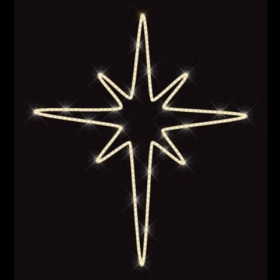 ΕΠΑΓΓΕΛΜΑΤΙΚΟ ΣΧΕΔΙΟ, ΕΠΙΣΤΗΛΙΟ, ΑΣΤΕΡΙ ΒΗΘΛΕΕΜ, ΘΕΡΜΗ ΛΕΥΚΗ LED ΦΩΤΟΣΩΛΗΝΑ, 100x90cm, IP65 (600-23416)