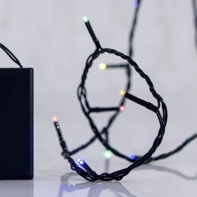 ΣΕΙΡΑ, 20 LED 5mm, ΜΠΑΤΑΡΙΑΣ 3xAA, 8 ΠΡΟΓΡΑΜΜΑΤΑ & ΜΝΗΜΗ, ΧΡΟΝΟΔΙΑΚΟΠΤΗΣ, ΠΡΑΣΙΝΟ PVC ΚΑΛΩΔΙΟ, ΧΡΩΜΑΤΙΣΤΟ LED ΑΝΑ 10cm, ΠΡΟΕΚΤΑΣΗ ΠΑΡΟΧΗΣ 50cm, IP44 (600-11244)