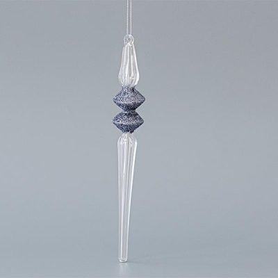 ΓΥΑΛΙΝΟ ΣΤΟΛΙΔΙ, ΔΙΑΦΑΝΟ, ΜΕ ΜΠΛΕ GLITTER, ΣΕΤ 4ΤΜΧ, 2,8x21cm (600-45140)