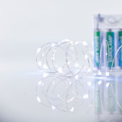 ΣΕΙΡΑ, 20 MINI LED, ΜΠΑΤΑΡΙΑΣ 2xΑΑ, TIMER, ΑΣΗΜΙ ΧΑΛΚΙΝΟ ΚΑΛΩΔΙΟ, ΛΕΥΚΟ LED ΑΝΑ 10cm, ΠΡΟΕΚΤΑΣΗ ΠΑΡΟΧΗΣ 10cm, IP20 (DISPLAY BOX 24τμχ) (600-07640)