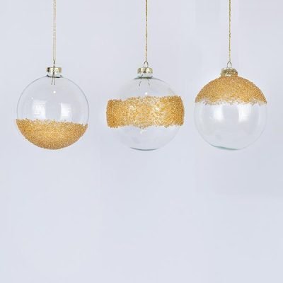 ΓΥΑΛΙΝΕΣ ΜΠΑΛΕΣ, ΔΙΑΦΑΝΕΣ ΜΕ ΣΑΜΠΑΝΙ ΣΧΕΔΙΑ, 3 ΣΧΕΔΙΑ, ΣΕΤ 4ΤΜΧ,8CM (600-42810)