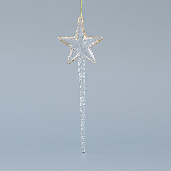 ΓΥΑΛΙΝΟ ΡΑΒΔΑΚΙ, ΜΕ ΧΡΥΣΟ ΑΣΤΕΡΙ, ΣΕΤ 4ΤΜΧ, 6,3x19,5cm (600-45141)