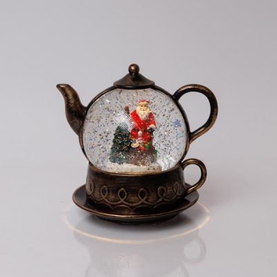 ΦΩΤΙΖΟΜΕΝΗ ΚΑΦΕ ΤΣΑΓΙΕΡΑ, ΜΕ ΝΕΡΟ ΣΤΟ ΕΣΩΤΕΡΙΚΟ, ΜΠΑΤΑΡΙΑΣ 3xAA, TIMER, 1 ΘΕΡΜΟ ΛΕΥΚΟ LED, 19*15*19cm, IP20 (600-47216)