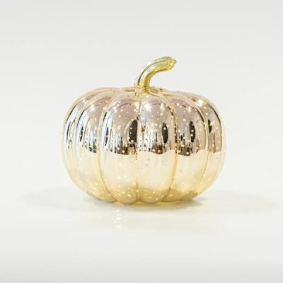 ΓΥΑΛΙΝΗ ΚΟΛΟΚΥΘΑ ΦΩΤΙΖΟΜΕΝΗ, ΧΡΥΣΗ, 17cm (600-45857)