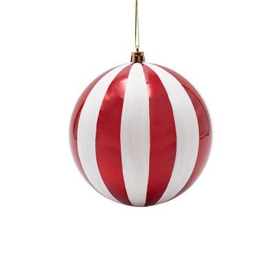 ΠΛΑΣΤΙΚΗ ΜΠΑΛΑ, ΚΟΚΚΙΝΗ ΠΕΡΛΑ ΜΕ ΛΕΥΚΕΣ ΡΙΓΕΣ, ΣΕΤ 2ΤΜΧ, 15cm (600-47954)