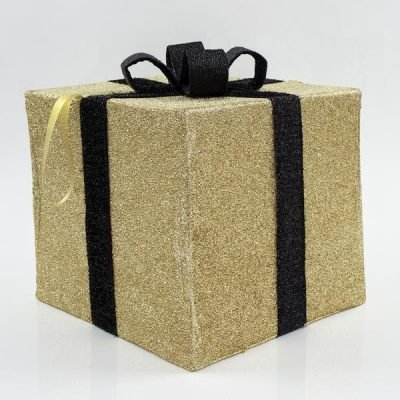 ΚΟΥΤΙ ΔΩΡΟΥ ΥΦΑΣΜΑΤΙΝΟ, ΧΡΥΣΟ ΜΕ ΜΑΥΡΗ ΚΟΡΔΕΛΑ, 50cm (600-40832)