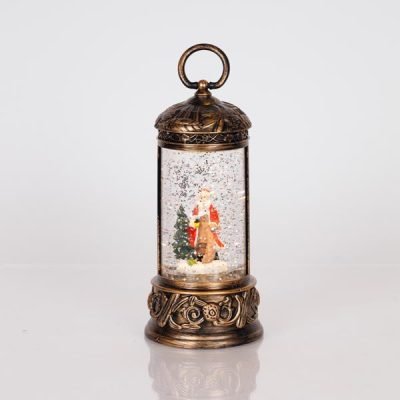 ΦΩΤΙΖΟΜΕΝΟ ΦΑΝΑΡΙ, ΜΕ ΝΕΡΟ ΣΤΟ ΕΣΩΤΕΡΙΚΟ, ΜΠΑΤΑΡΙΑΣ 3xAAA, TIMER, ΘΕΡΜΟ ΛΕΥΚΟ LED, 9x9x19,5cm, IP20 (600-47218)