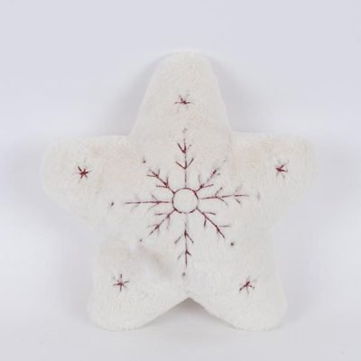 ΜΑΞΙΛΑΡΙ ΑΣΤΕΡΙ, ΛΕΥΚΟ ΓΟΥΝΙΝΟ ΜΕ ΧΙΟΝΟΝΙΦΑΔΑ, 34x34cm (600-46030)