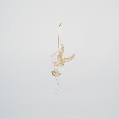 ΑΚΡΥΛΙΚΗ ΝΕΡΑΙΔΟΥΛΑ, ΔΙΑΦΑΝΗ, ΜΕ ΑΠΑΛΟ ΧΡΥΣΟ GLITTER, 6,9x14cm (600-45600)