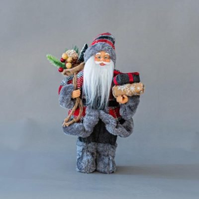 ΑΓΙΟΣ ΒΑΣΙΛΗΣ, ΣΚΟΥΡΟ ΓΚΡΙ, ΜΕ ΔΩΡΑ, 30cm (600-45505)