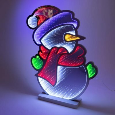 ΔΙΑΚΟΣΜΗΤΙΚΟ ΣΧΕΔΙΟ ΚΑΘΡΕΦΤΗΣ ΜΕ LED ΤΑΙΝΙΑ, 246 LED, ΧΙΟΝΑΝΘΡΩΠΟΣ 35×1.5x46cm, ΜΕΤΑΣΧΗΜΑΤΙΣΤΗ, ΧΡΩΜΑΤΙΣΤΟ LED, ΠΡΟΕΚΤΑΣΗ ΠΑΡΟΧΗΣ 3m, IP20 (600-46603)