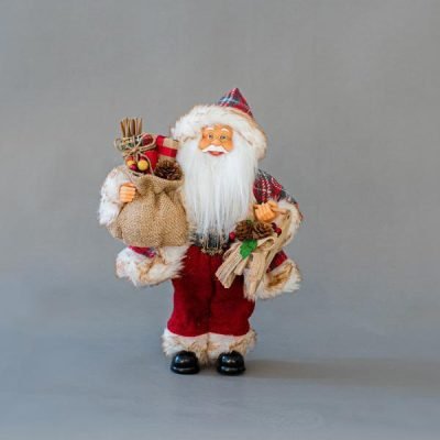 ΑΓΙΟΣ ΒΑΣΙΛΗΣ, ΚΟΚΚΙΝΟ ΚΑΡΟ, ΜΕ ΣΑΚΟ, 30cm (600-45501)