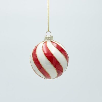 ΓΥΑΛΙΝΗ ΜΠΑΛΑ, CANDY ΜΕ ΧΡΥΣΟ GLITTER, ΣΕΤ 4ΤΜΧ, 8cm (600-47450)