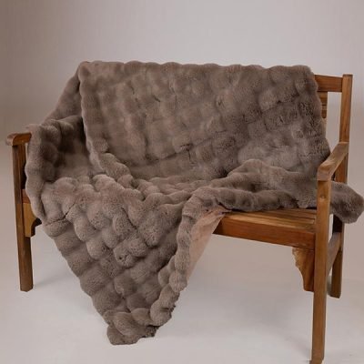 ΓΟΥΝΙΝΗ ΔΙΑΚΟΣΜΗΤΙΚΗ ΚΟΥΒΕΡΤΑ ΚΑΝΑΠΕ, ΜΑΛΑΚΗ, ΓΚΡΙ, 140x160cm (600-46023)