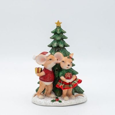 ΔΙΑΚΟΣΜΗΤΙΚΟ ΠΟΛΥΡΕΖΙΝ, ΠΟΝΤΙΚΑΚΙΑ ΖΕΥΓΑΡΙ ΜΕ ΔΕΝΤΡΟ, ΦΩΤΙΖΟΜΕΝΟ, 11x16cm (600-46964)