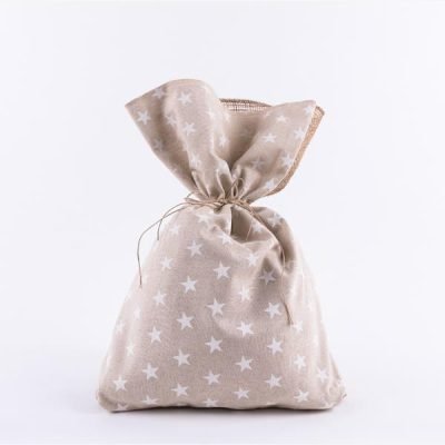 ΣΑΚΟΣ ΥΦΑΣΜΑΤΙΝΟΣ ΜΕ ΛΕΥΚΑ ΑΣΤΕΡΙΑ, 34x47cm (600-43139)