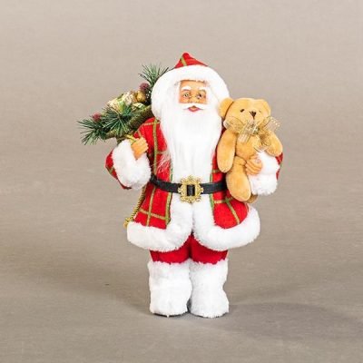 ΑΓΙΟΣ ΒΑΣΙΛΗΣ ΚΟΚΚΙΝΟΣ, ΜΕ ΛΕΥΚΟ ΓΟΥΝΑΚΙ, 30cm (600-44898)