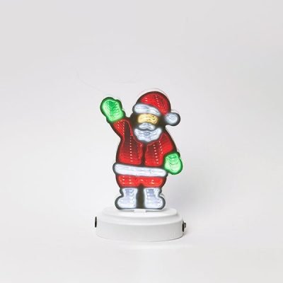 ΔΙΑΚΟΣΜΗΤΙΚΟ ΣΧΕΔΙΟ ΚΑΘΡΕΦΤΗΣ ΜΕ LED ΤΑΙΝΙΑ, 62 LED, ΑΓΙΟΣ ΒΑΣΙΛΗΣ 11×4.5x3cm, ΜΠΑΤΑΡΙΑΣ 3xAAA, ΧΡΩΜΑΤΙΣΤΟ LED, IP20 (600-48015)