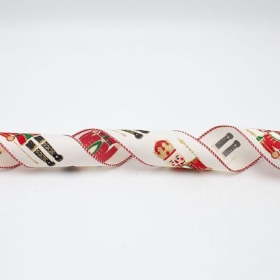 ΚΟΡΔΕΛΑ ΛΕΥΚΗ ΜΕ ΚΑΡΥΟΘΡΑΥΣΤΗ, 6.30cm, 10M (600-47553)